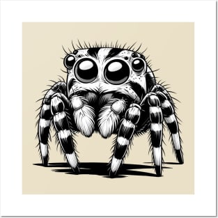 Cute jumping spider Posters and Art